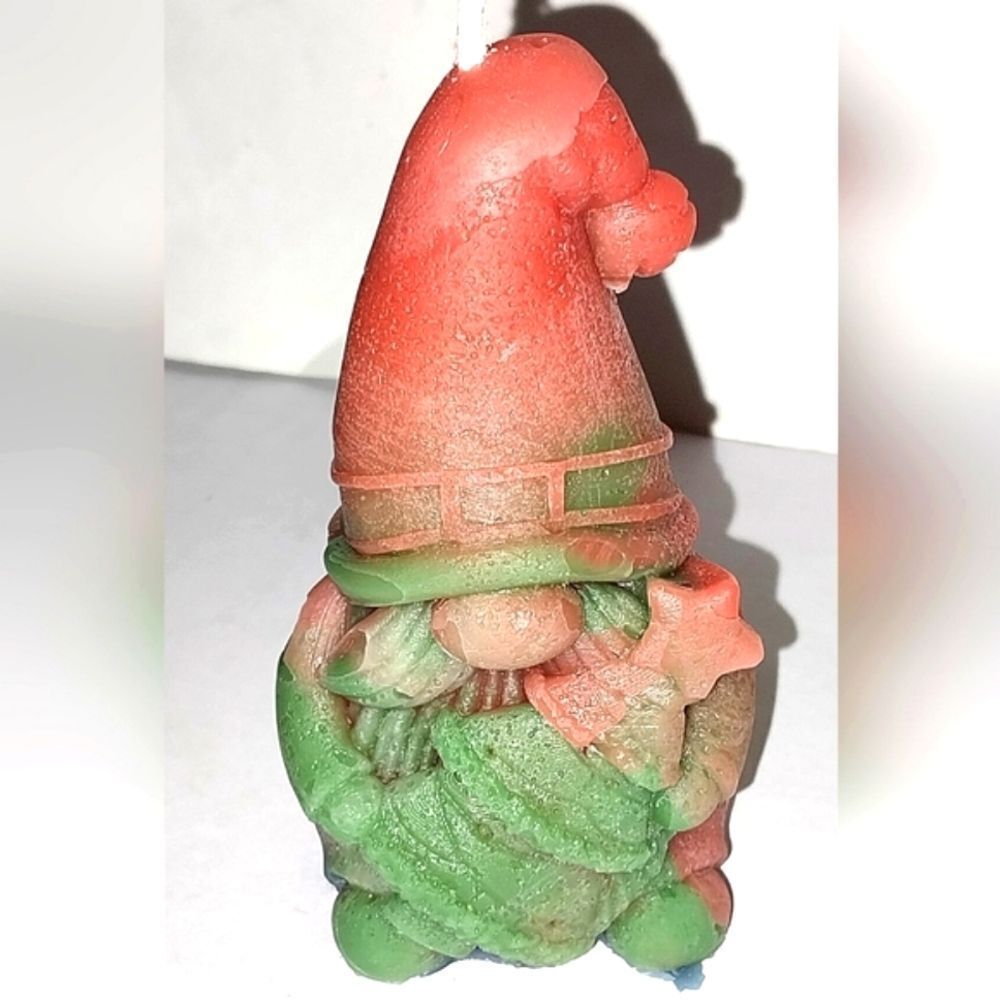 Hand crafted limited edition gnome holiday candle